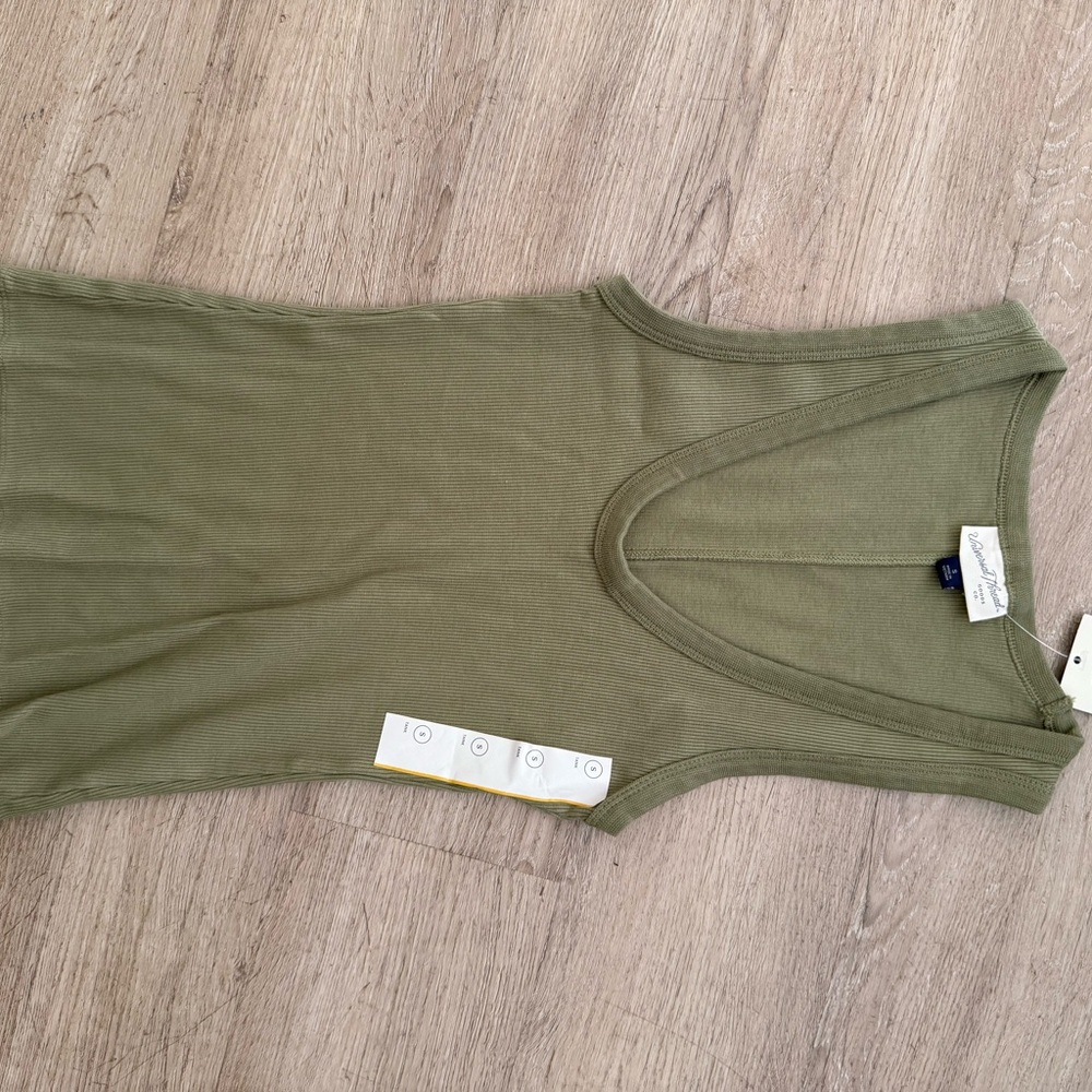 Universal Thread Sage Green Ribbed Tank - Picture 4 of 5